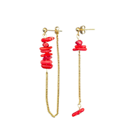 Boucles d'oreilles upcyclées Flore