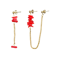 Boucles d'oreilles upcyclées Flore