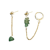 Boucles d'oreilles upcyclées Leïla