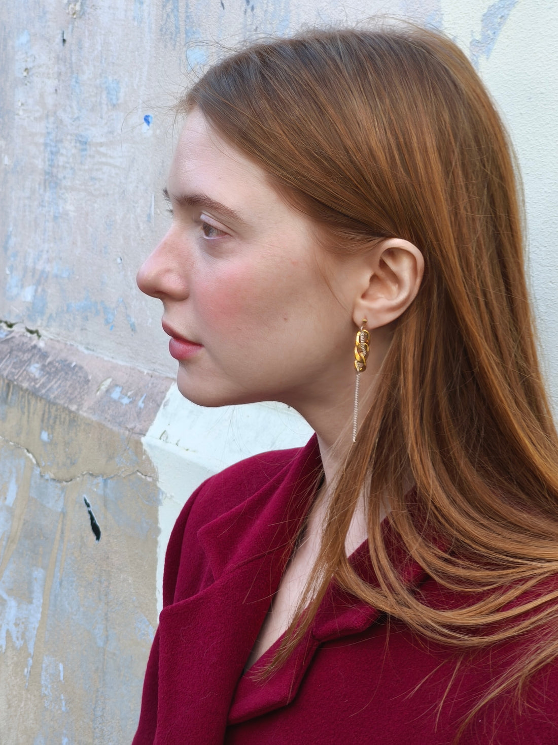 Boucles d'oreilles upcyclées Louie