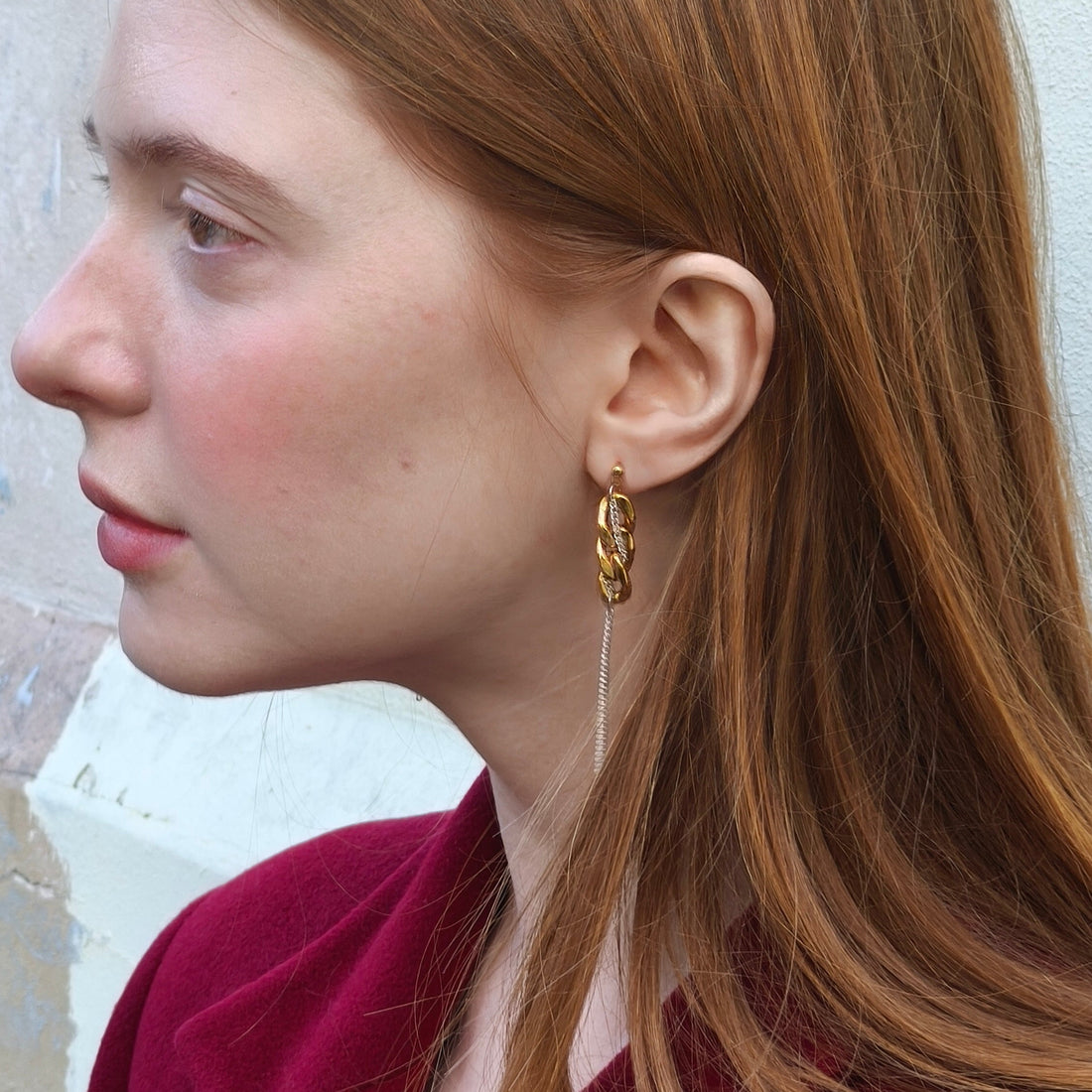 Boucles d'oreilles upcyclées Louie