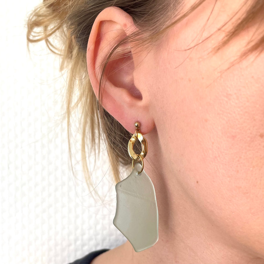 Boucles d'oreilles upcyclées Daphné