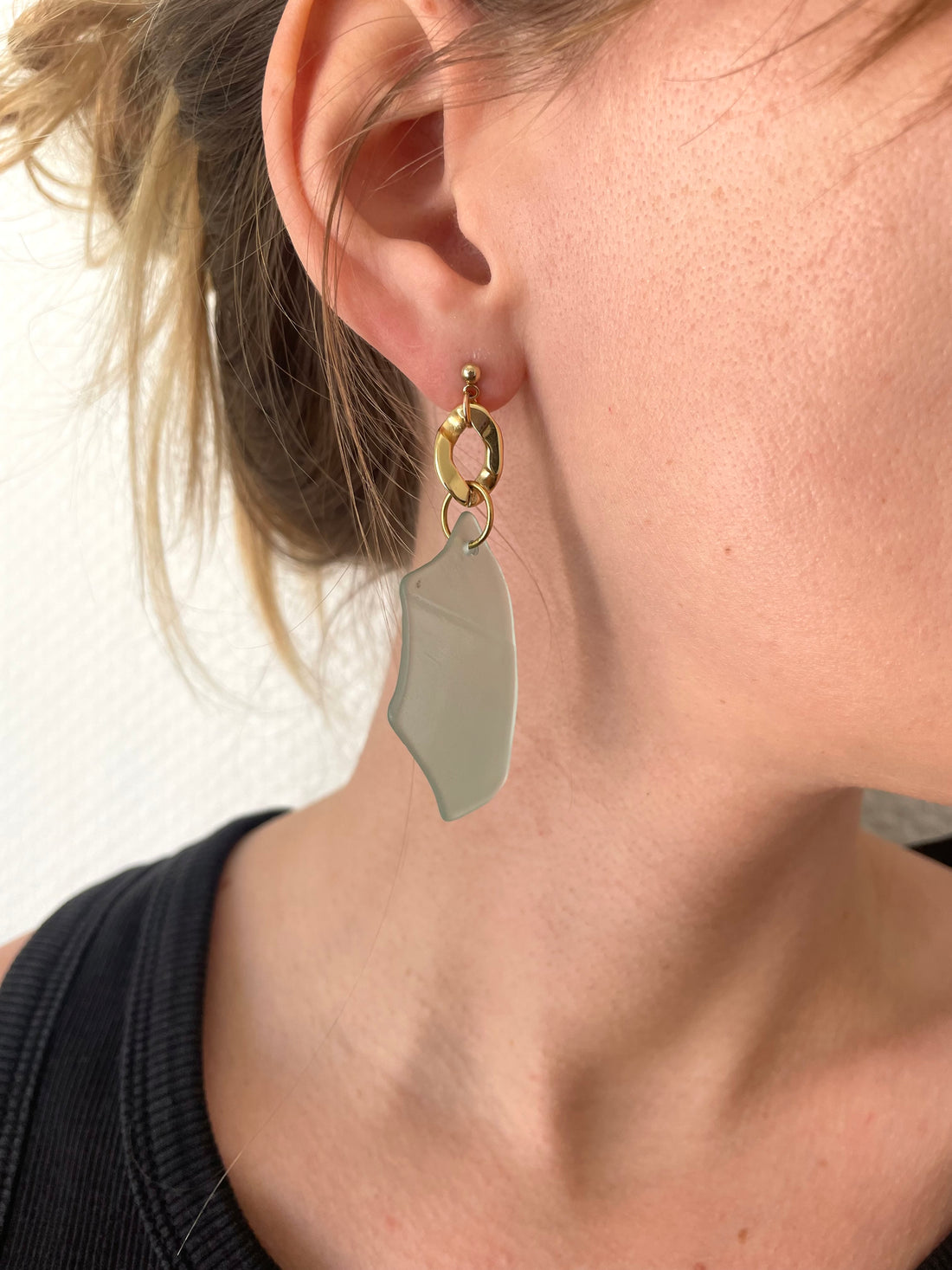 Boucles d'oreilles upcyclées Daphné