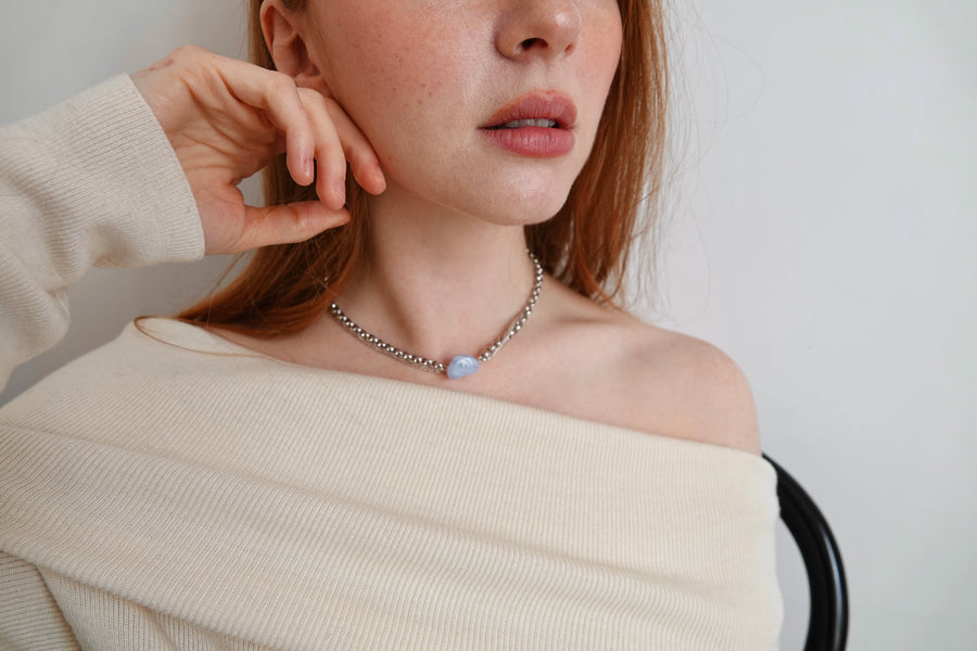 Collier upcyclé Azur