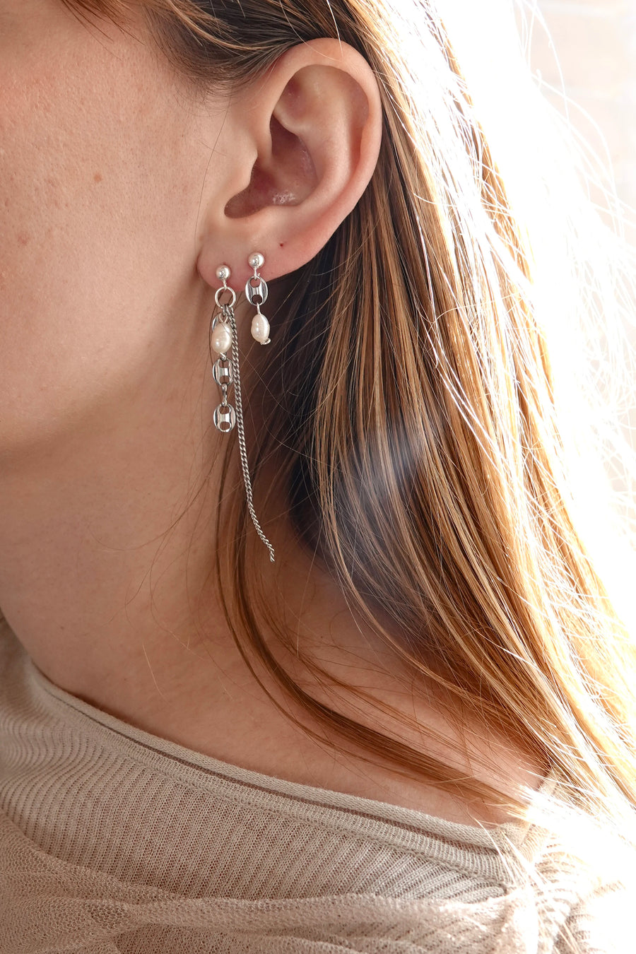 Boucle d'oreille upcyclée Misha