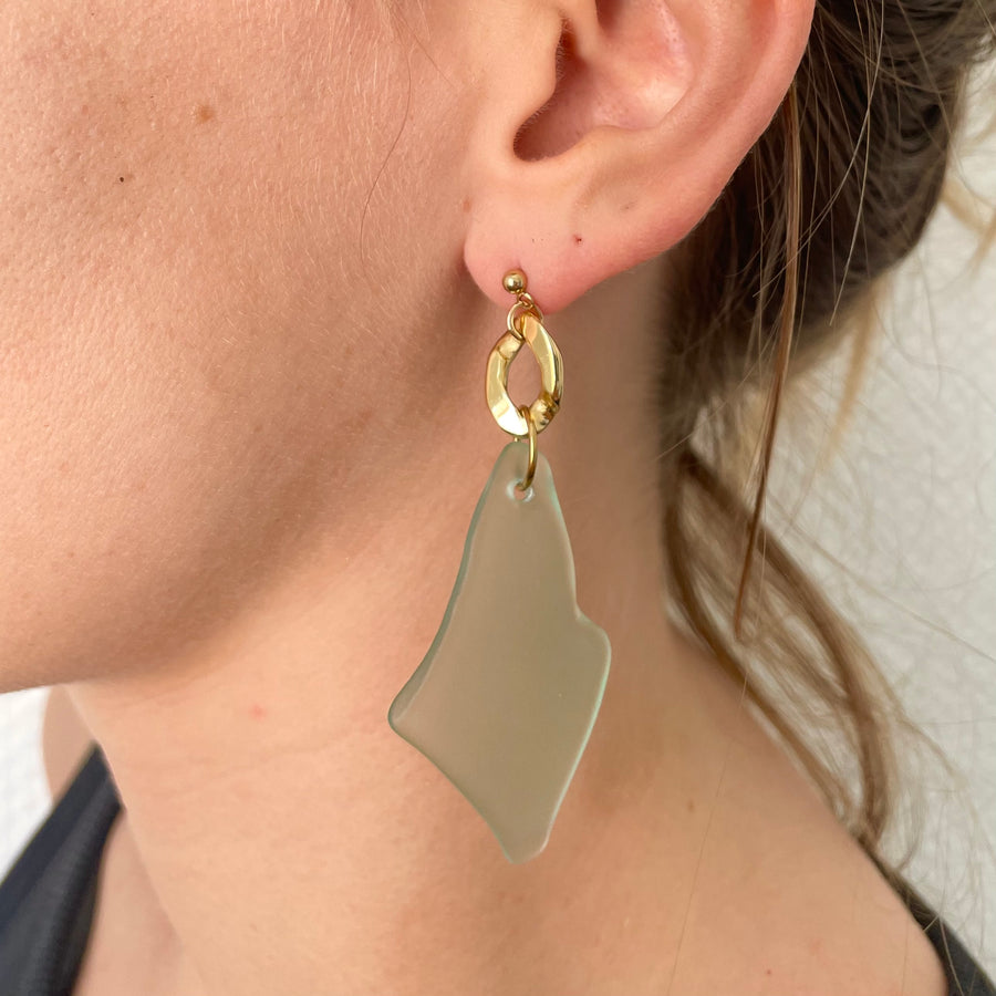 Boucles d'oreilles upcyclées Daphné