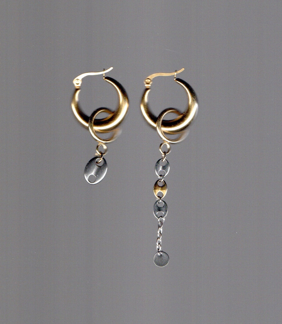 Boucles d'oreilles upcyclées Cléo