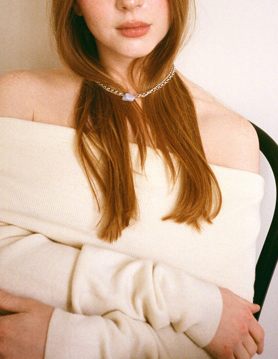 Collier upcyclé Azur