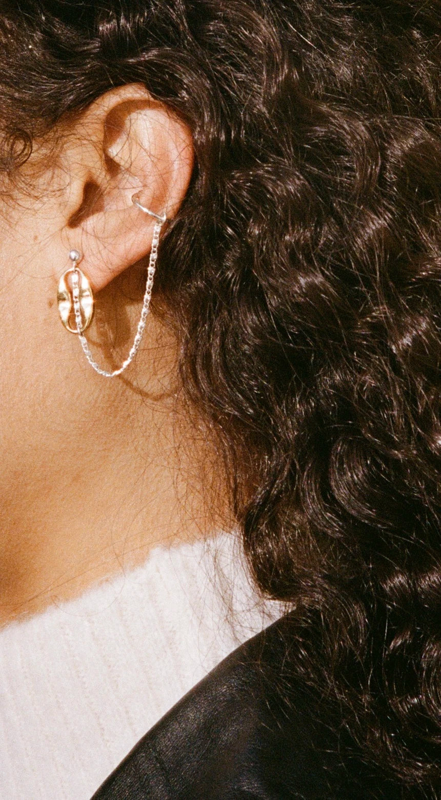Boucle d'oreille upcyclée Jody