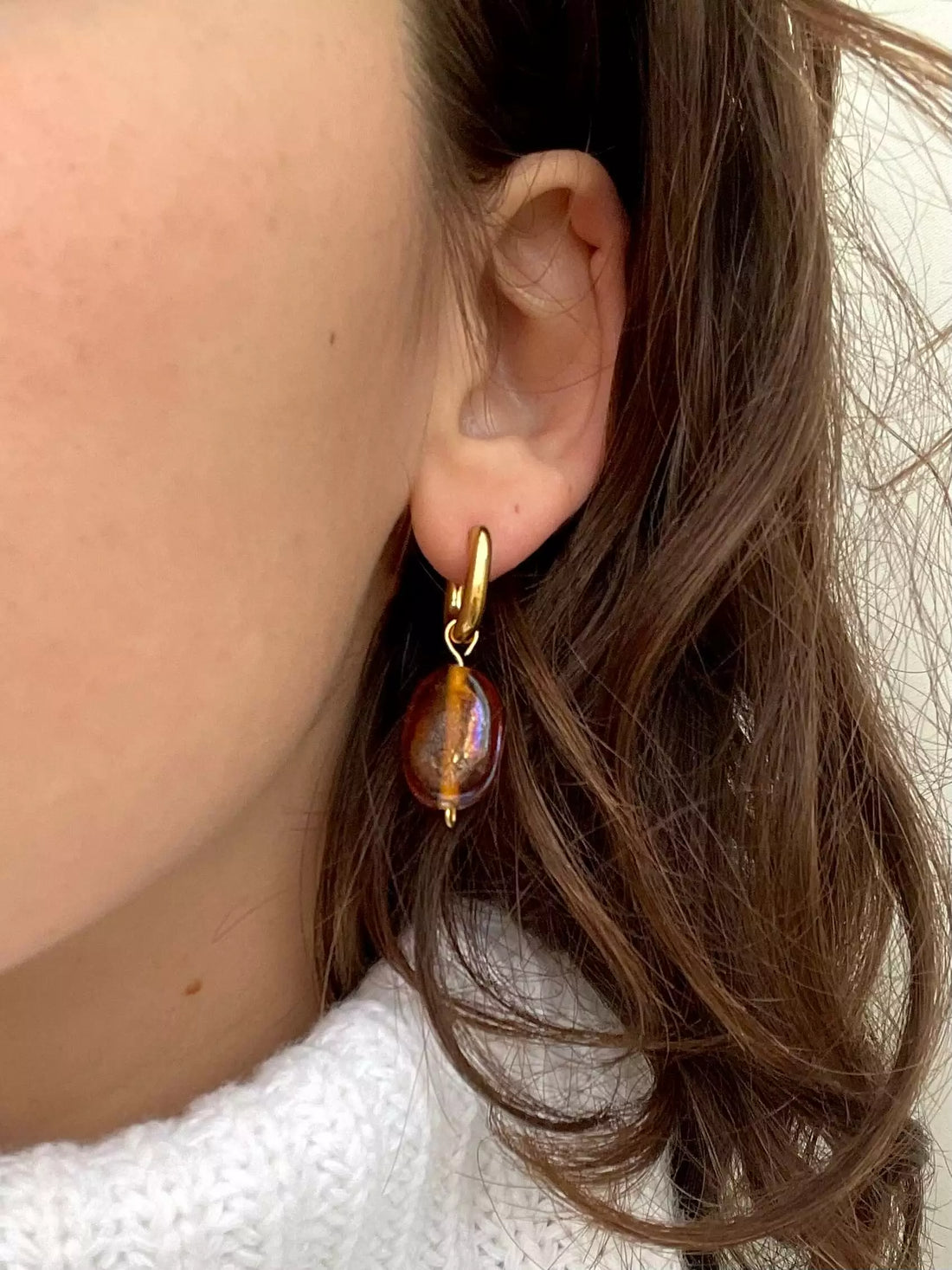 Boucles d’oreilles asymétriques upcyclées