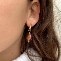 Upcycled asymmetrical earrings 