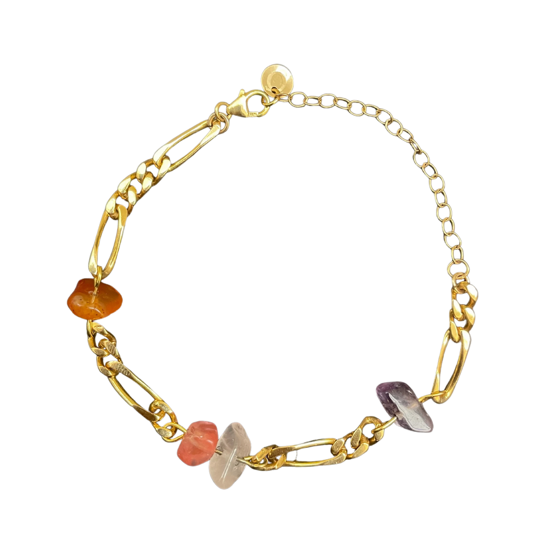 Upcycled bracelet adorned with stones