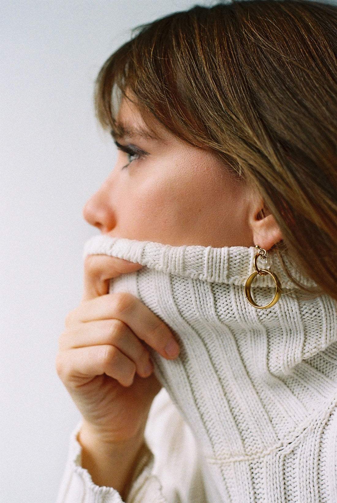 Boucles d’oreilles upcyclées bague et cristal