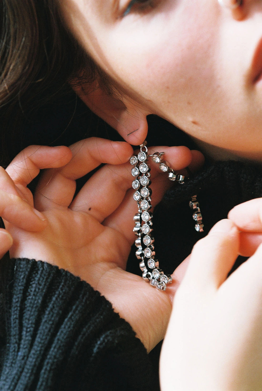 Mono boucle upcyclée scintillante