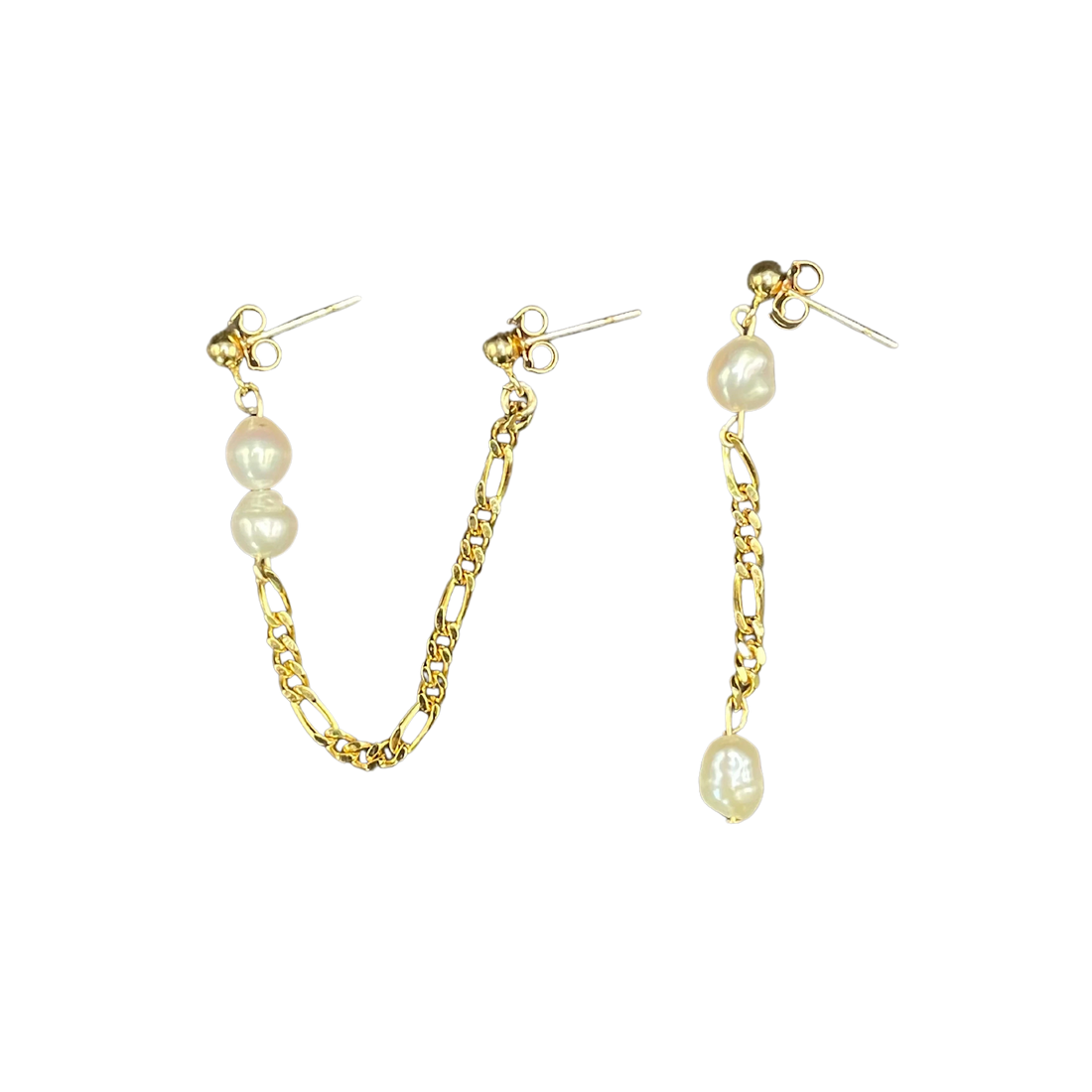 Boucles d'oreilles vintage plaquées or et brillantes Boucles d'oreilles vintage plaquées or et brillantes