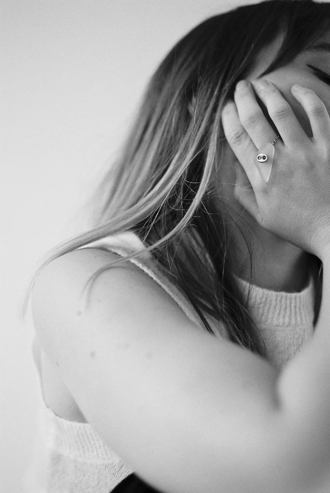 Bague upcyclée verre poli et grain de café argent