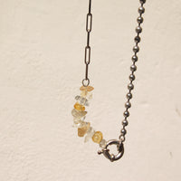 Upcycled lemon granite necklace 