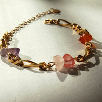 Upcycled bracelet adorned with stones