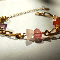 Upcycled bracelet adorned with stones