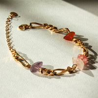 Upcycled bracelet adorned with stones